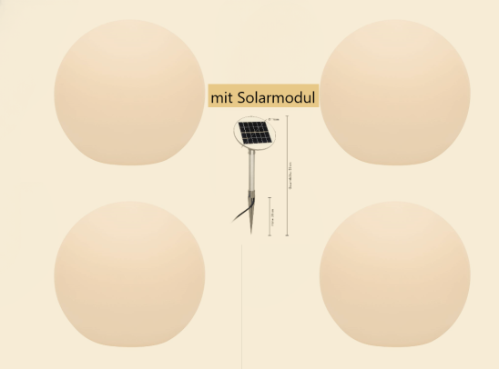 Solar Kugel Leuchten Set 4